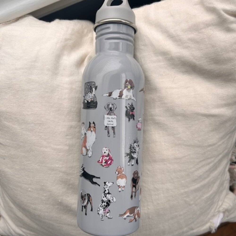 Vera Bradley twist top water tumbler, dog print. Never used.